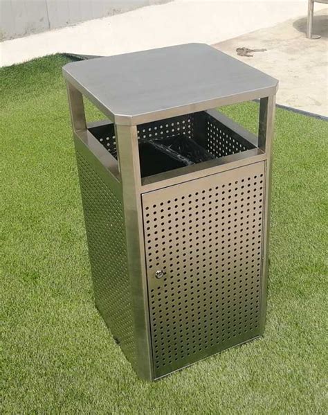 outdoor metal garbage bin storage box steel wastes recycling bins|Streetscape Metal Trash and Recycling Containers.